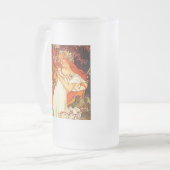 Alphonse Mucha Art Nouveau Spring Mattglas Bierglas (Vorderseite Links)