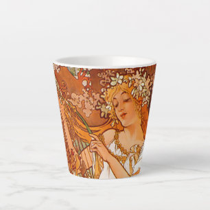 Alphonse Mucha Art Nouveau Spring Milchtasse