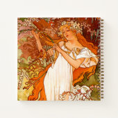 Alphonse Mucha Art Nouveau Spring Notizblock (Rückseite)