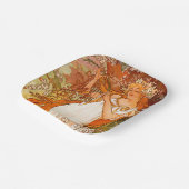 Alphonse Mucha Art Nouveau Spring Pappteller (Gewinkelt)