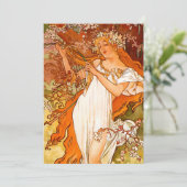 Alphonse Mucha Art Nouveau Spring Save The Date (Stehend Vorderseite)