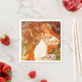 Alphonse Mucha Art Nouveau Spring Serviette (Beispiel)