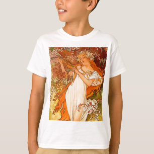 Alphonse Mucha Art Nouveau Spring T-Shirt