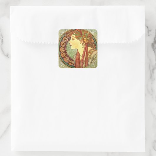 Alphonse Mucha Art Nouveau Sticker (Tasche)