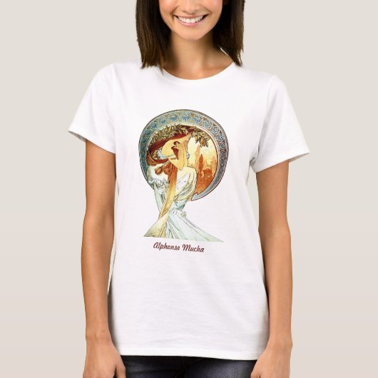 Alphonse Mucha Art Nouveau T - Shirt (Vorderseite)