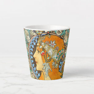 Alphonse Mucha Art Nouveau Tierkreis Milchtasse