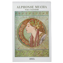 Alphonse Mucha Art Nouveau Vintage Calendar Kalender