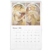 Alphonse Mucha Art Nouveau Vintage Calendar Kalender (Feb 2026)