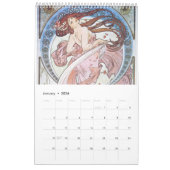 Alphonse Mucha Art Nouveau Vintage Calendar Kalender (Jan 2026)