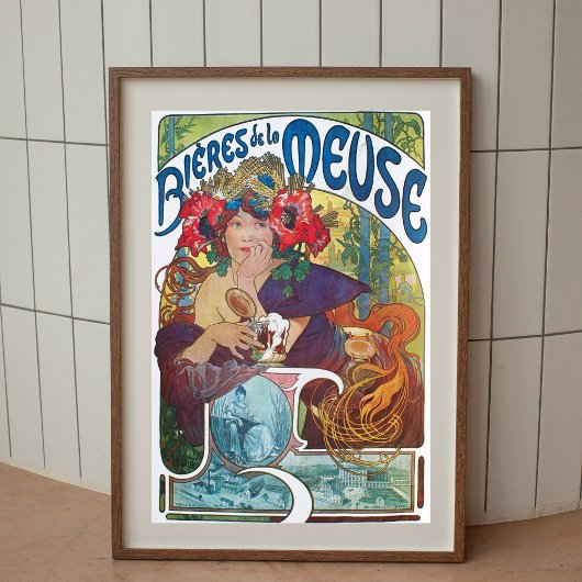 Alphonse Mucha Art Nouveau Vintage Poster