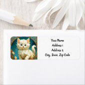 Alphonse Mucha Art Nouveau White Cat (Insitu)
