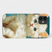 Alphonse Mucha Art Nouveau White Cat Case-Mate iPhone Hülle (Rückseite (Horizontal))