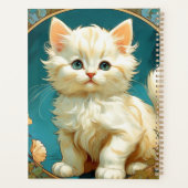Alphonse Mucha Art Nouveau White Cat Planer (Rückseite)