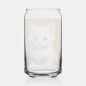Alphonse Mucha Art Nouveau White Kitten Dosenglas (Rückseite)