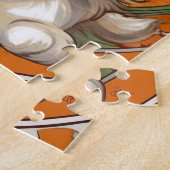 Alphonse Mucha Art Nouveau White Kitten Puzzle (Seite)