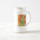 Alphonse Mucha Art Nouveau Winter Bierglas (VorderseiteRechts)