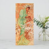 Alphonse Mucha Art Nouveau Winter Card (Stehend Vorderseite)