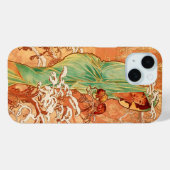 Alphonse Mucha Art Nouveau Winter Case-Mate iPhone Hülle (Rückseite (Horizontal))