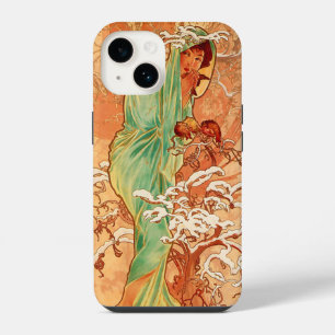 Alphonse Mucha Art Nouveau Winter iPhone 14 Hülle