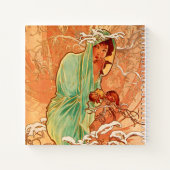 Alphonse Mucha Art Nouveau Winter Notizblock (Rückseite)