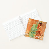 Alphonse Mucha Art Nouveau Winter Notizblock (Innenseite)