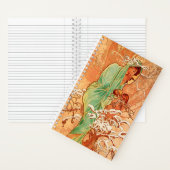 Alphonse Mucha Art Nouveau Winter Notizblock (Innen)