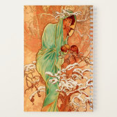 Alphonse Mucha Art Nouveau Winter Notizblock (Rückseite)