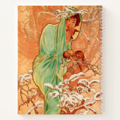 Alphonse Mucha Art Nouveau Winter Notizblock (Rückseite)