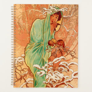 Alphonse Mucha Art Nouveau Winter Planer