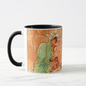 Alphonse Mucha Art Nouveau Winter Tasse (Links)