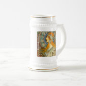 Alphonse Mucha Art Nouveau Zodiac Bierglas (VorderseiteRechts)