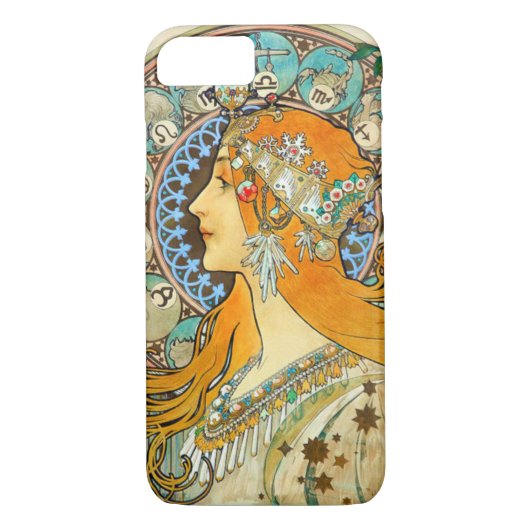Alphonse Mucha Art Nouveau Zodiac Case-Mate iPhone Hülle (Rückseite)