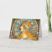 Alphonse Mucha Art Nouveau Zodiac Einladung (Rückseite)