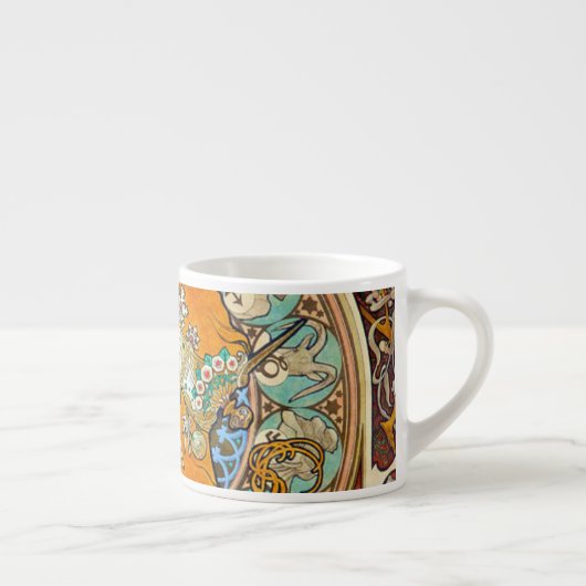 Alphonse Mucha Art Nouveau Zodiac Espressotasse (Rechts)