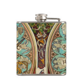 Alphonse Mucha Art Nouveau Zodiac Flachmann (Rückseite)