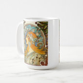 Alphonse Mucha Art Nouveau Zodiac Kaffeetasse (Vorderseite Links)