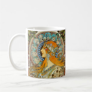 Alphonse Mucha Art Nouveau Zodiac Kaffeetasse