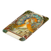 Alphonse Mucha Art Nouveau Zodiac Magnet (Linke Seite)