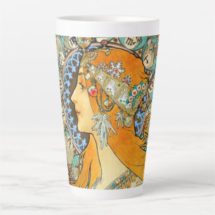 Alphonse Mucha Art Nouveau Zodiac Milchtasse