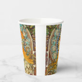Alphonse Mucha Art Nouveau Zodiac Pappbecher (Links)