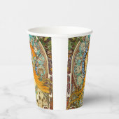 Alphonse Mucha Art Nouveau Zodiac Pappbecher (Rechts)