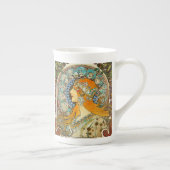 Alphonse Mucha Art Nouveau Zodiac Porzellantasse (Rechts)