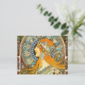 Alphonse Mucha Art Nouveau Zodiac Postkarte (Stehend Vorderseite)