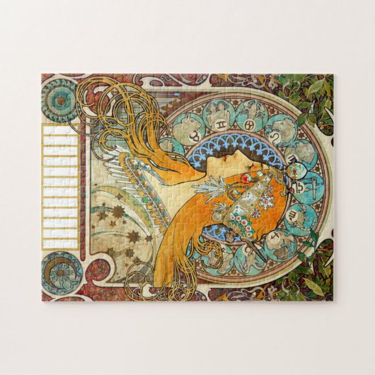 Alphonse Mucha Art Nouveau Zodiac Puzzle (Horizontal)