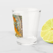 Alphonse Mucha Art Nouveau Zodiac Schnapsglas (Rechts)
