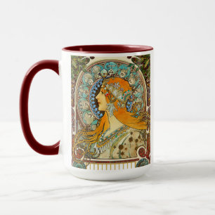 Alphonse Mucha Art Nouveau Zodiac Tasse
