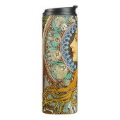Alphonse Mucha Art Nouveau Zodiac Thermosbecher (Nach links gedreht)