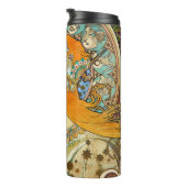 Alphonse Mucha Art Nouveau Zodiac Thermosbecher (Nach rechts gedreht)