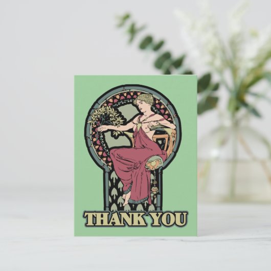 Alphonse Mucha Art Postkarte (Stehend Vorderseite)