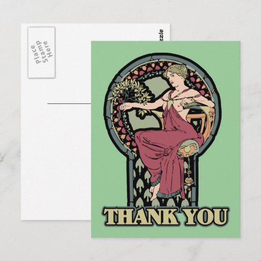 Alphonse Mucha Art Postkarte (Vorne/Hinten)